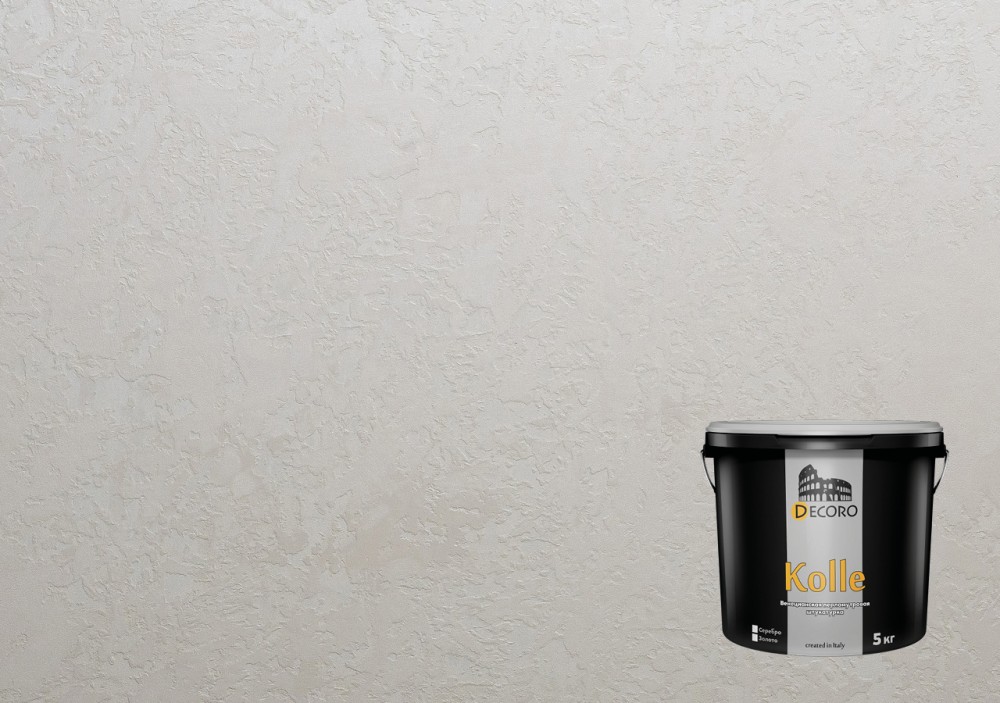 Kolle (Колле) современная венецианская штукатурка. Серебро