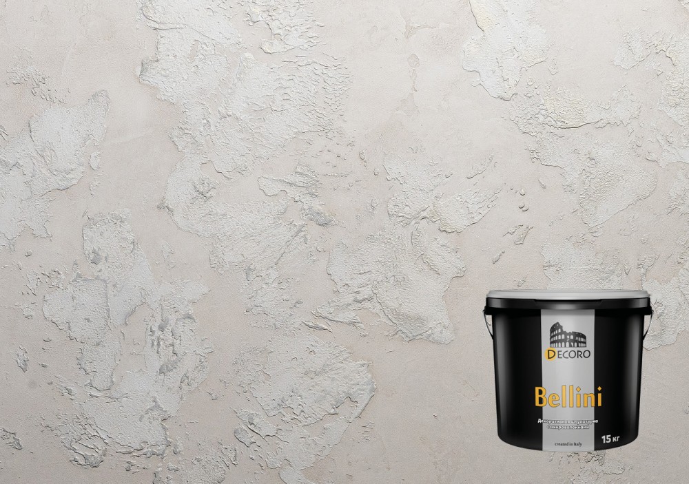 Bellini (Белини) декоративная штукатурка c микроволокнами колеруется в светлые тона