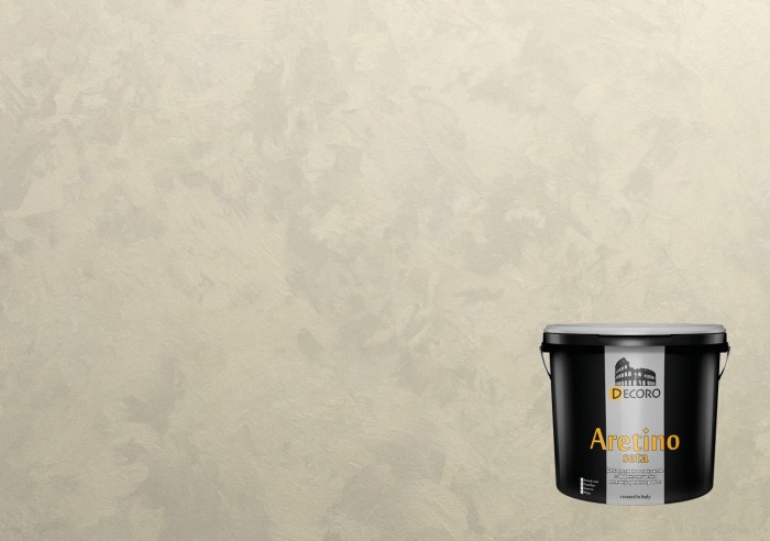 Aretino seta (Аретино сета) фактурная краска с перламутром, эффект шелка. Белое золото