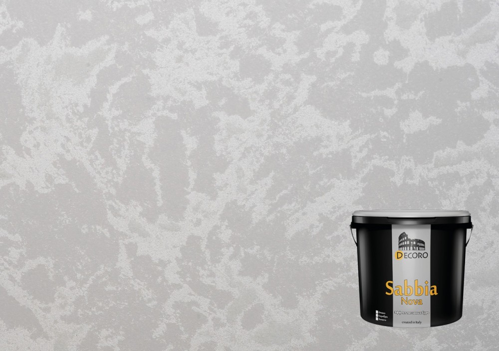 Sabbia Nova (Сабия Нова) декоративное покрытие (эффект блестящий песок). Опако